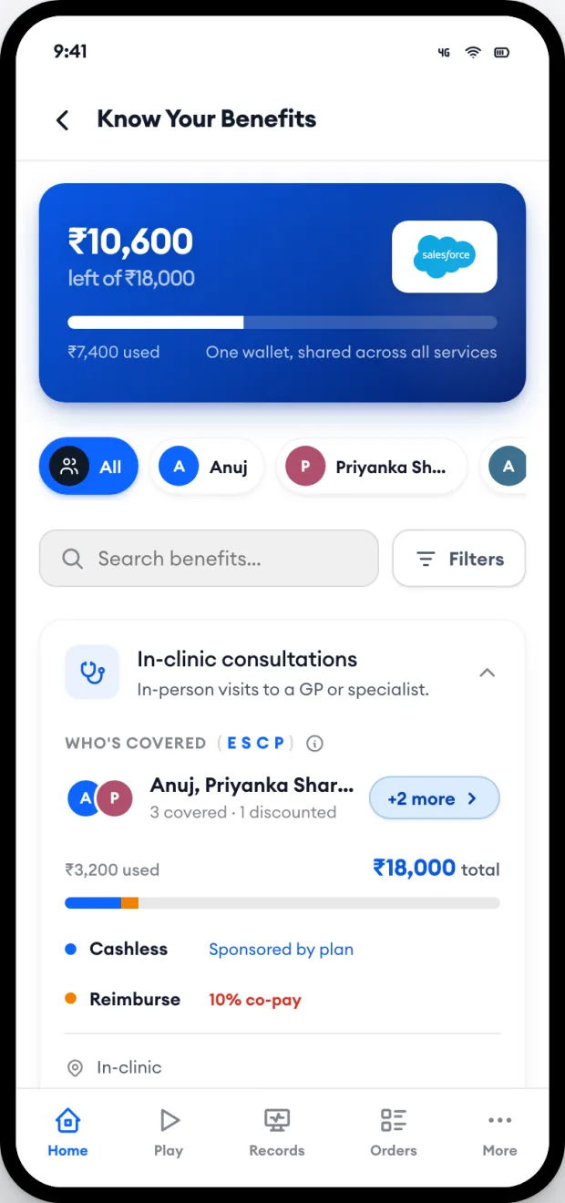 Shared Pool in the mobile app